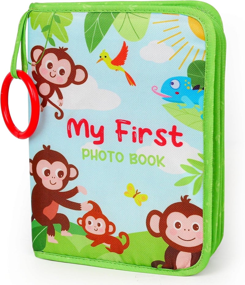 TSYAN Baby First Family Photo Album Memory Book for Boys & Girls,My First Family Album with Mirror for 4x6 Baby Kids Toddlers Family Pictures-Perfect Gifts for Baby Shower Newborns Family Photos - Image 1